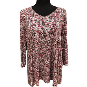 J. Jill Wearever Collection Top Pullover Geometric Print Career Comfort Size PM